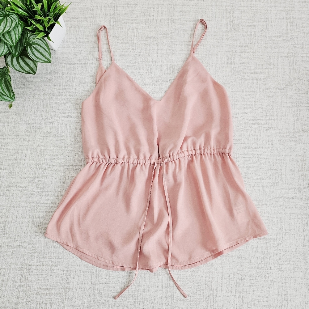 Aritzia Babaton Soft Pink V-shape Camisole Tank SZ XS